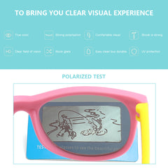 AIELBRO Kids Polarized Sunglasses Soft Rubber Frame