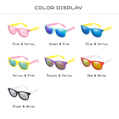 AIELBRO Kids Polarized Sunglasses Soft Rubber Frame