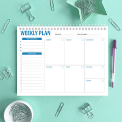 Note Book WEEKLY PLANNER English Week Plan Coil Daily Planning Record Book