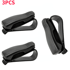 3pcs Universal Car Sunshade Glasses Case Sunglasses Clip Holder Bracket