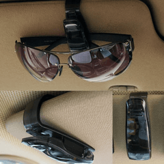 3pcs Universal Car Sunshade Glasses Case Sunglasses Clip Holder Bracket