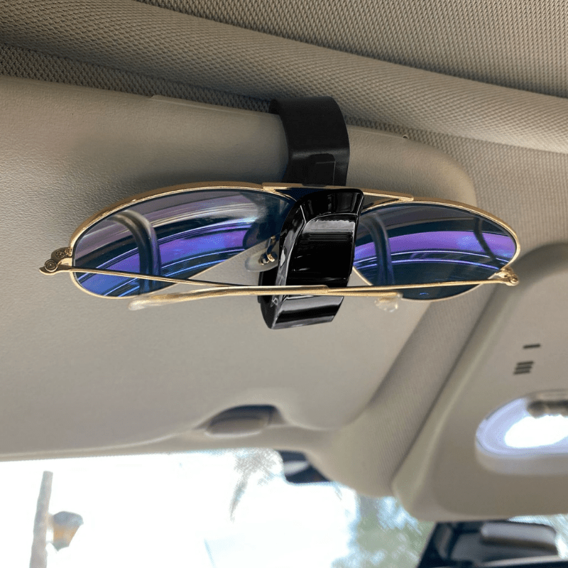 3pcs Universal Car Sunshade Glasses Case Sunglasses Clip Holder Bracket