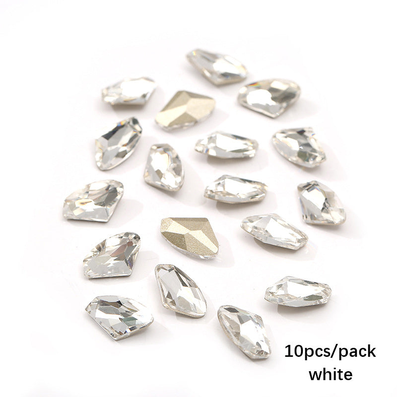 10pcs Pointed Back Nail Art Rhinestones Crystal Gemstones