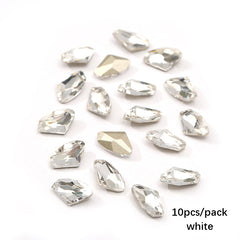 10pcs Pointed Back Nail Art Rhinestones Crystal Gemstones