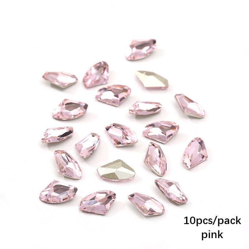 10pcs Pointed Back Nail Art Rhinestones Crystal Gemstones
