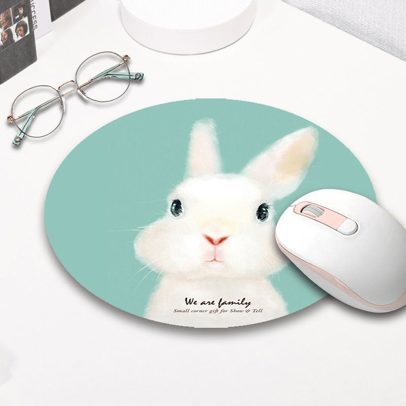 Funny Small Mouse Pad Non-Slip Base Stitched Edge Mousepad for Desk