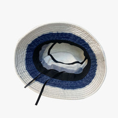 Washed Gradient Denim Bucket Hat Hip Hop Distressed Couple Basin Hat