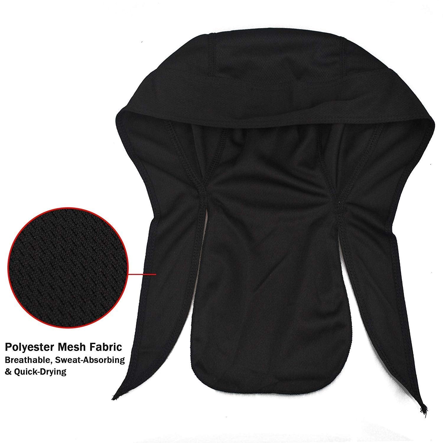 2 Pcs Solid Beanie Elastic Skull Caps Breathable Turban Lace Up Bonnet Beanies
