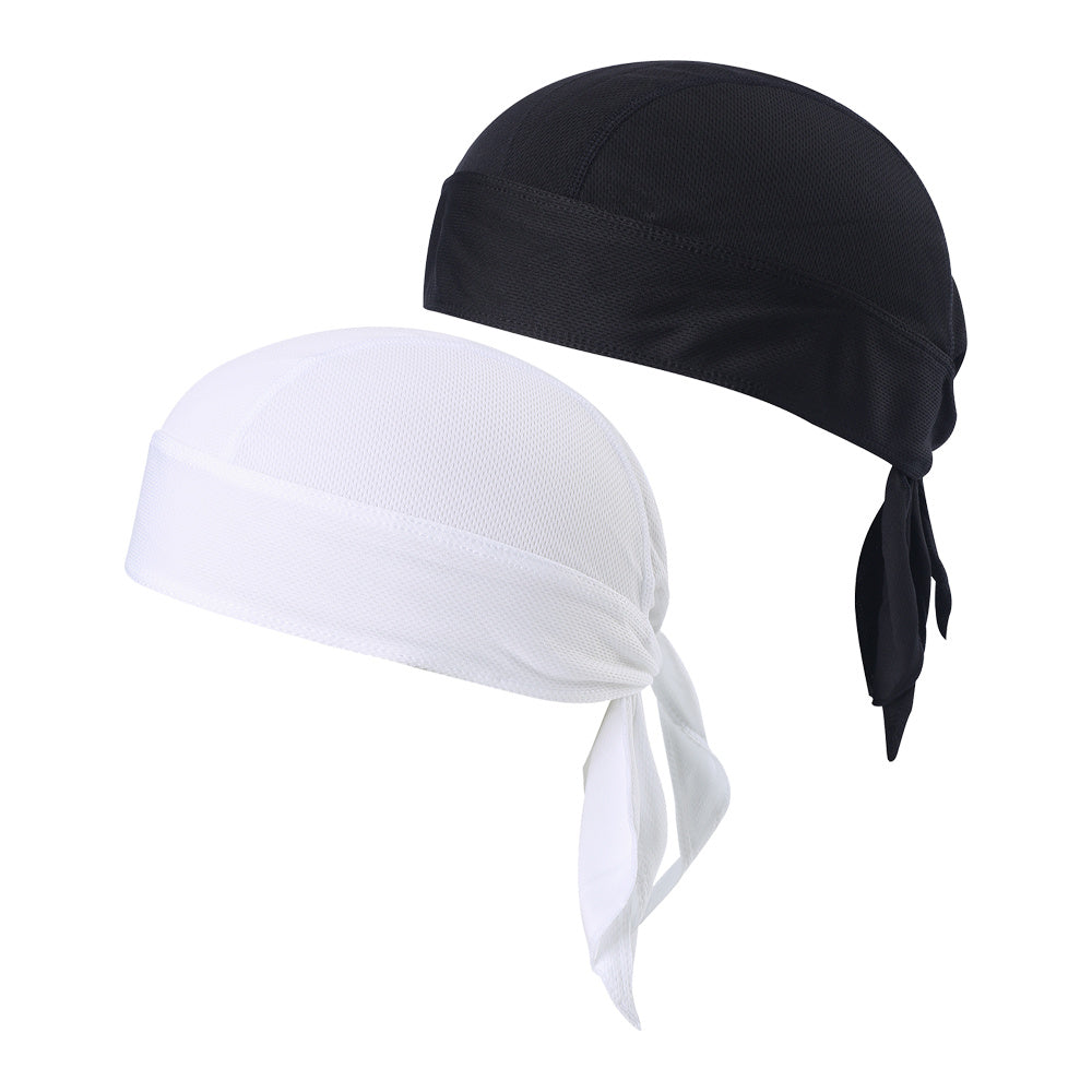 2 Pcs Solid Beanie Elastic Skull Caps Breathable Turban Lace Up Bonnet Beanies