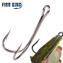 20pcs Carp Fishing Double Hooks with Soft Worm Lures