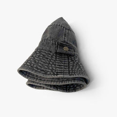 Unisex Denim Bucket Hat Washed Distressed Hip Hop Couple Basin Hat