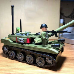 Tank Model Building Blocks Toy Set T 85 Main Battle Trucks with Soldiers Figures