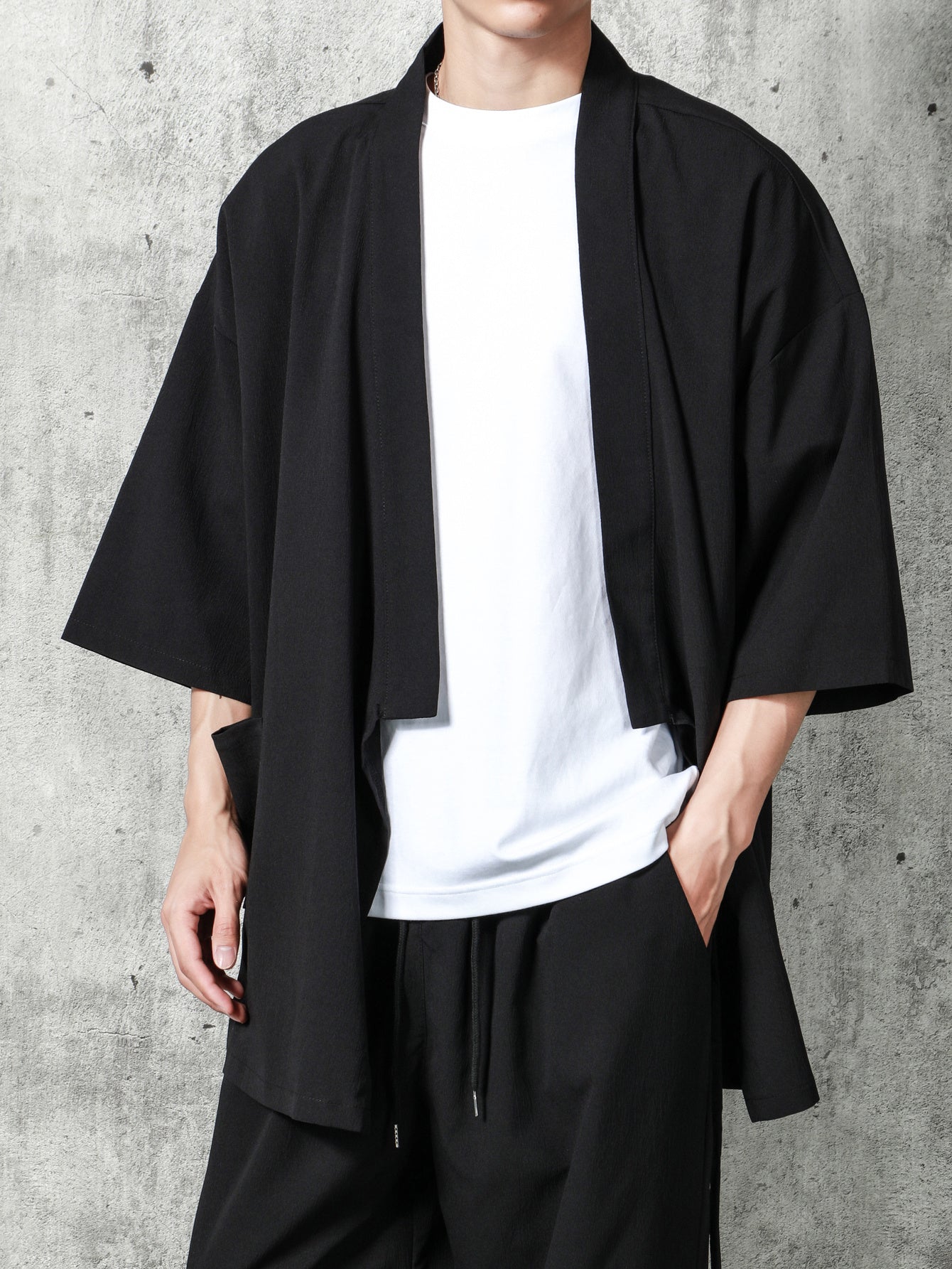 Sun Protection Men's Loose Retro Japanese Style Kimono Shirt