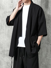 Sun Protection Men's Loose Retro Japanese Style Kimono Shirt