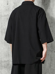 Sun Protection Men's Loose Retro Japanese Style Kimono Shirt