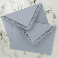 5pcs Vintage Hollowed Out Lace Envelopes for DIY Card Storage