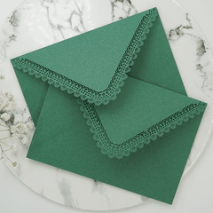 5pcs Vintage Hollowed Out Lace Envelopes for DIY Card Storage