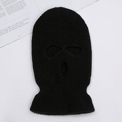 Men's Biker Pullover Hat Woolen Knitted Face Protection Hat