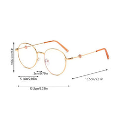 Retro Round Metal Frame Anti-Light Glasses for Men