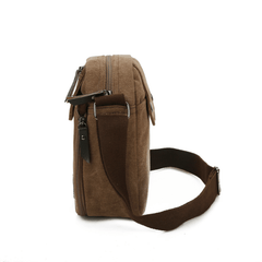 Functional Canvas Messenger Bag Lightweight Shoulder Travel Storage Bag