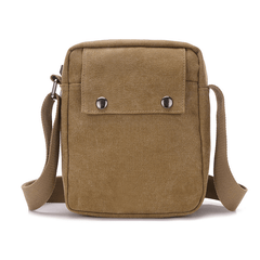 Functional Canvas Messenger Bag Lightweight Shoulder Travel Storage Bag