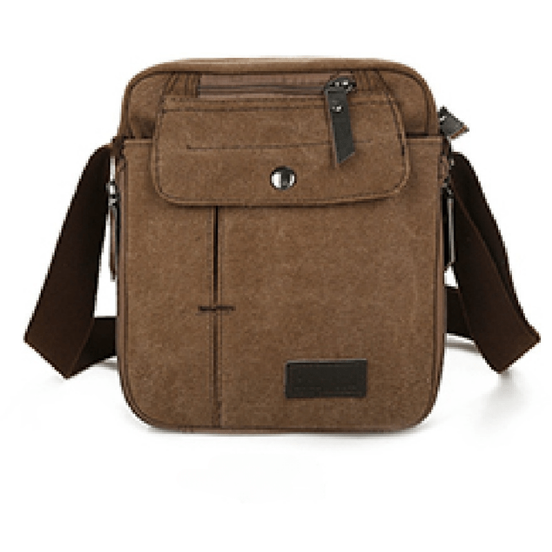 Functional Canvas Messenger Bag Lightweight Shoulder Travel Storage Bag