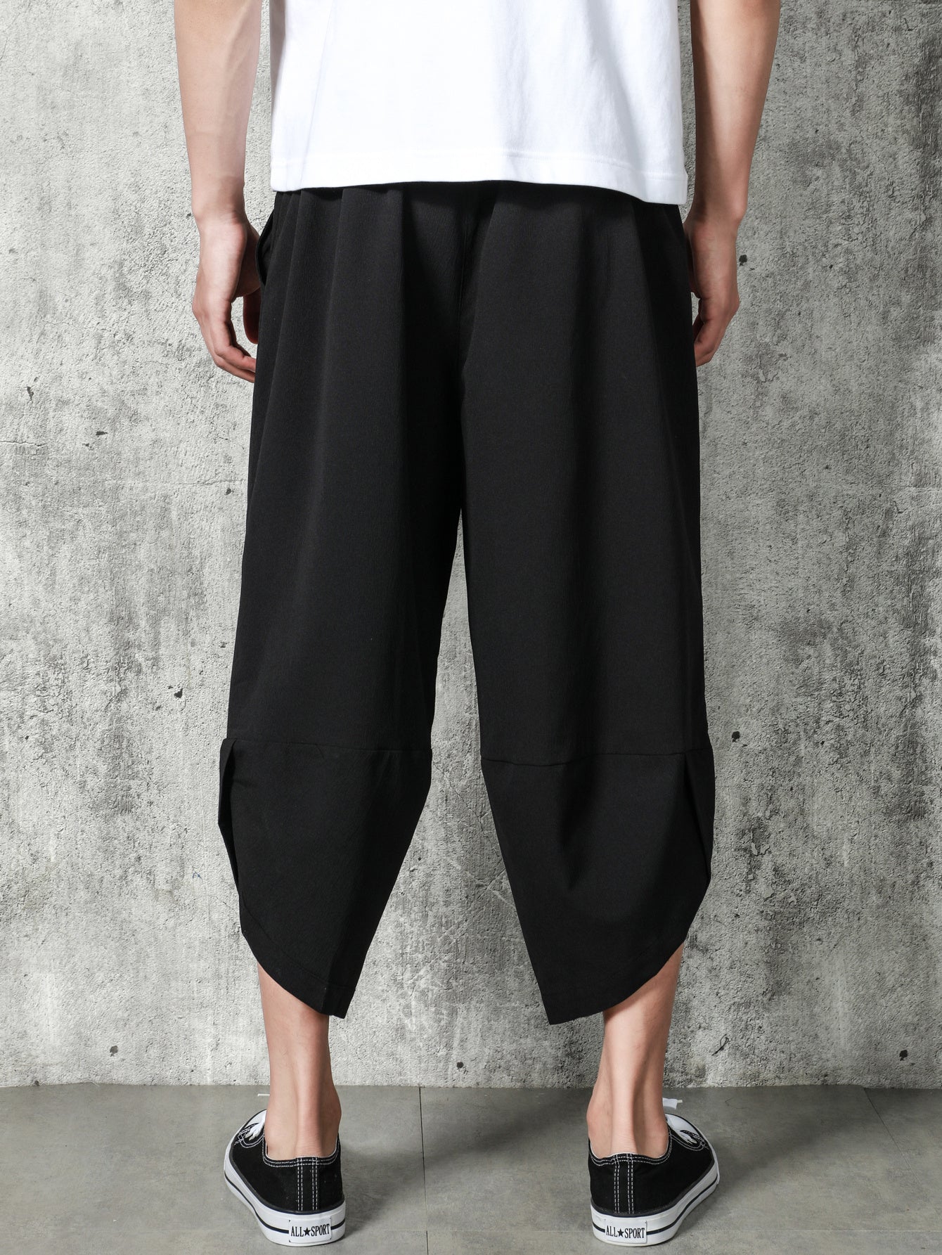 Ethnic Style Harem Pants Men's Vintage Wide Leg Cropped Pants