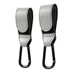 Stroller Hook PU Leather Child Stroller Organizer Baby Diaper Bag Strap