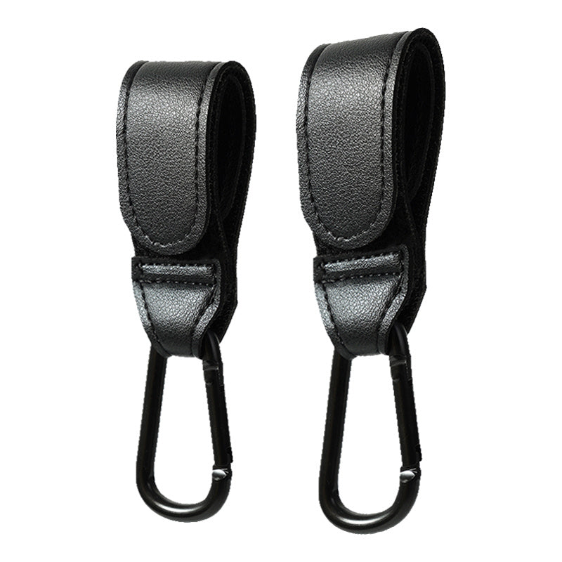 Stroller Hook PU Leather Child Stroller Organizer Baby Diaper Bag Strap