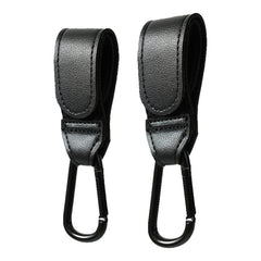 Stroller Hook PU Leather Child Stroller Organizer Baby Diaper Bag Strap