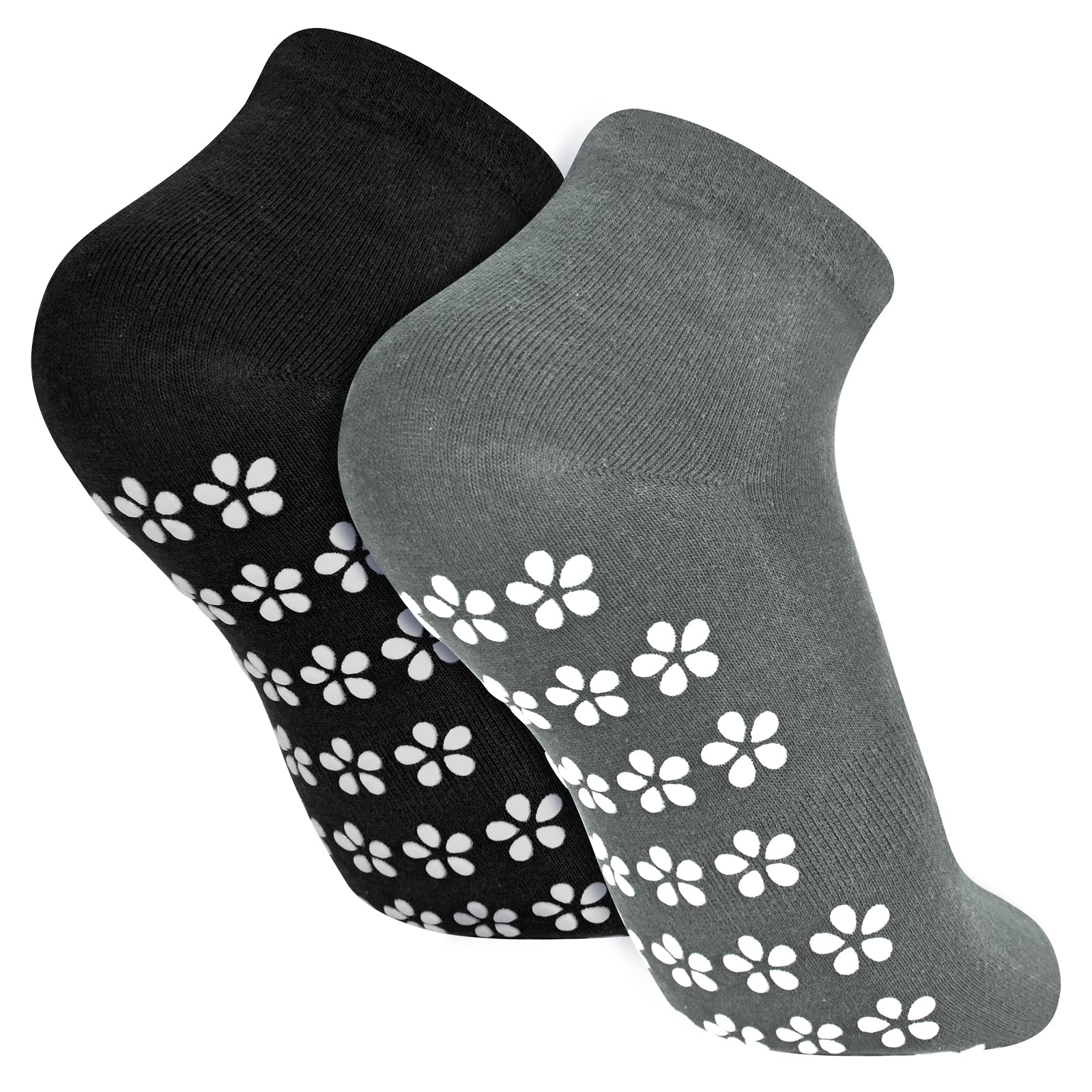 2 Pairs Non-Slip Yoga Socks Low Cut Ankle Socks with Grips