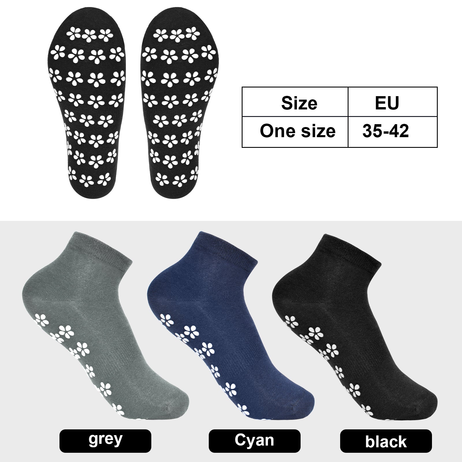 2 Pairs Non-Slip Yoga Socks Low Cut Ankle Socks with Grips