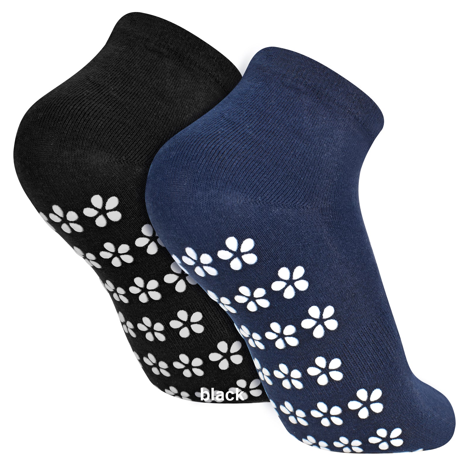 2 Pairs Non-Slip Yoga Socks Low Cut Ankle Socks with Grips