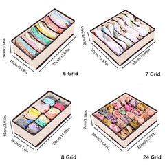 4pcs Closet Organizers for Socks Underwear Bras