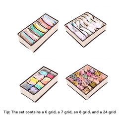 4pcs Closet Organizers for Socks Underwear Bras