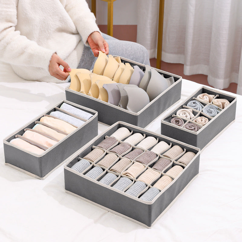 4pcs Closet Organizers for Socks Underwear Bras