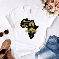 Afro Lady Roots Iron-On Transfer For Clothing - Golden