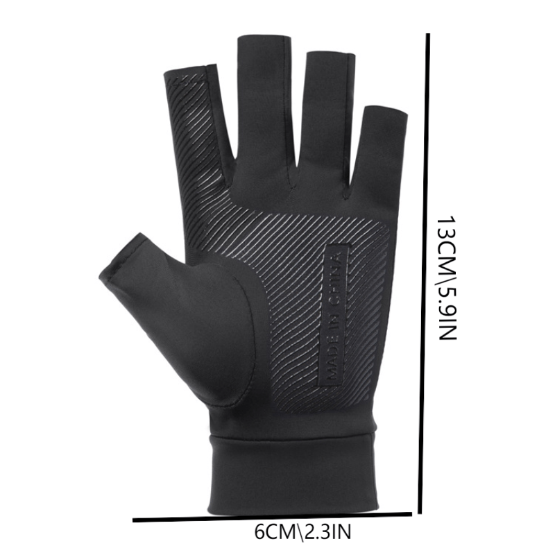 2PCS Outdoor Half Finger Gloves Anti UV Riding Gloves