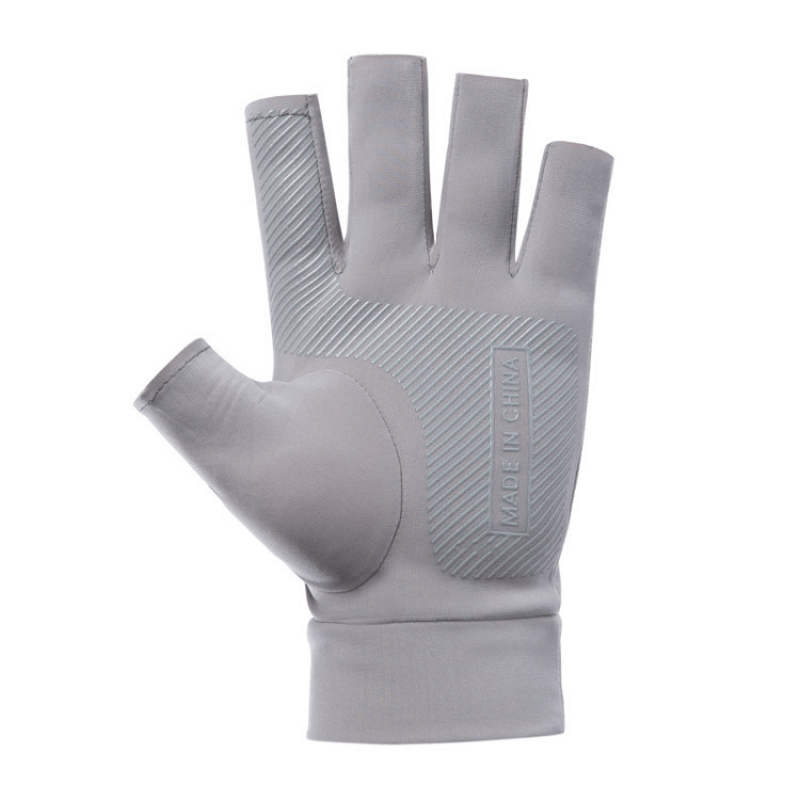 2PCS Outdoor Half Finger Gloves Anti UV Riding Gloves