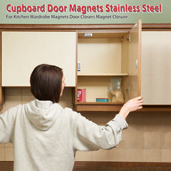 6pcs Magnetic Snap Cabinet Door Magnets Ultra Thin Drawer Magnets