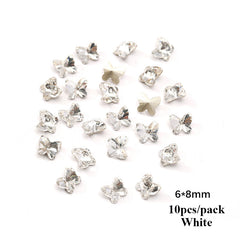 Rhinestone Crystal Gems Set for DIY Nail Art 3D Heart Axe Egg Rectangle Square
