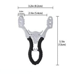 Stainless Steel Slingshot with 3 Cards, 6 Strands Rubber Band