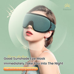 Breathable Eye Mask Soft Padded 3D Contoured Blindfold Adjustable Strap