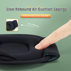 Breathable Eye Mask Soft Padded 3D Contoured Blindfold Adjustable Strap