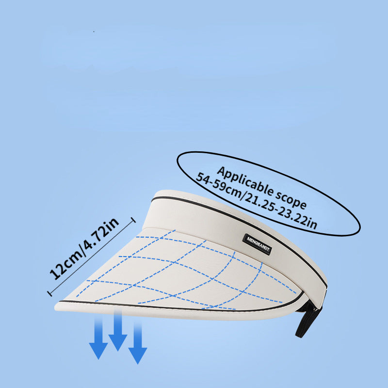 Adjustable Wide Brim Visor Hat UV Protection