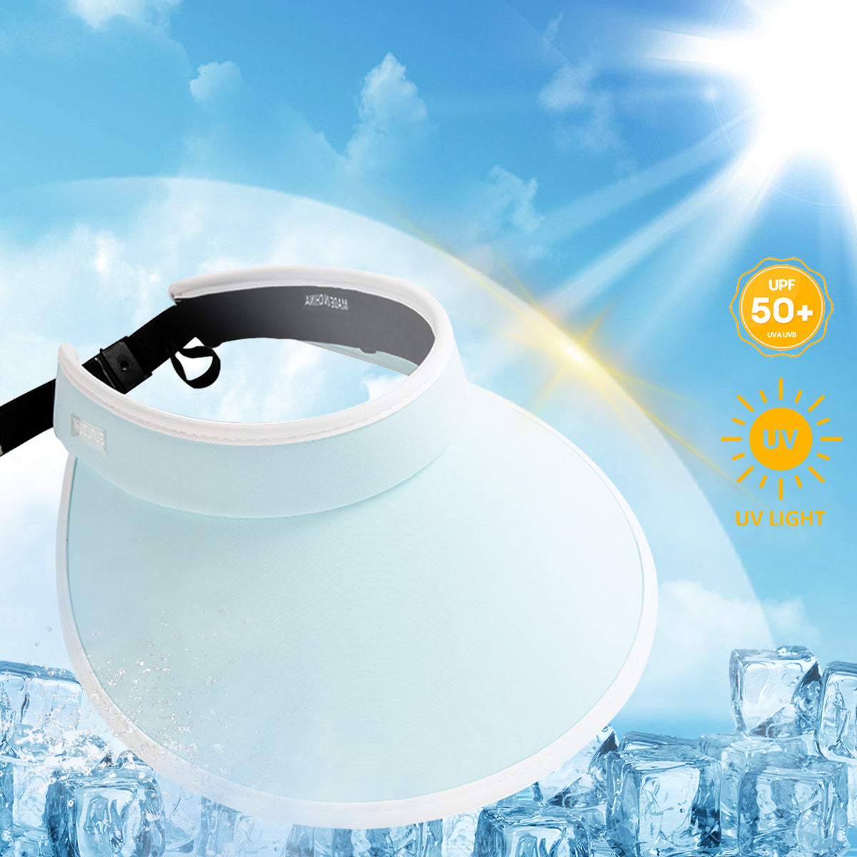 Adjustable Wide Brim Visor Hat UV Protection