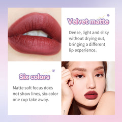 6 PCS Star Lipgloss Matte Lipstick Set