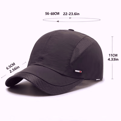 Men's Breathable Mesh Baseball Cap Snapback Sport Dad Fishing Hat