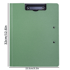 Clipboard Writing Pad Memo Clip Board Double Clips Test Paper Storage Organizer