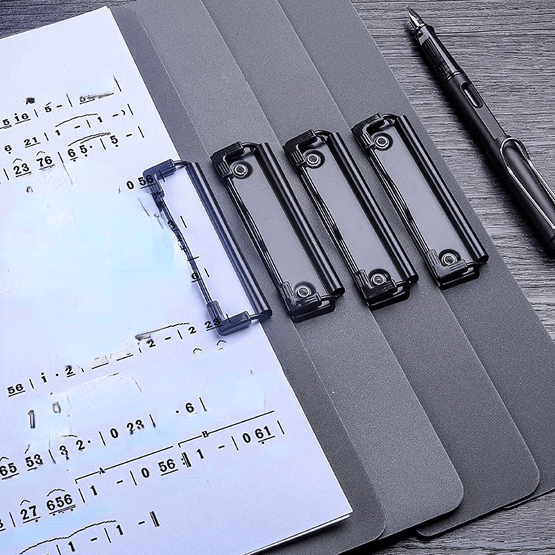 Clipboard Writing Pad Memo Clip Board Double Clips Test Paper Storage Organizer